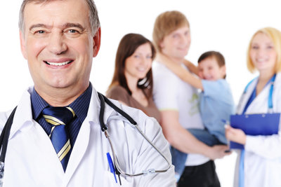 a family bringing their child to the doctor for immunization